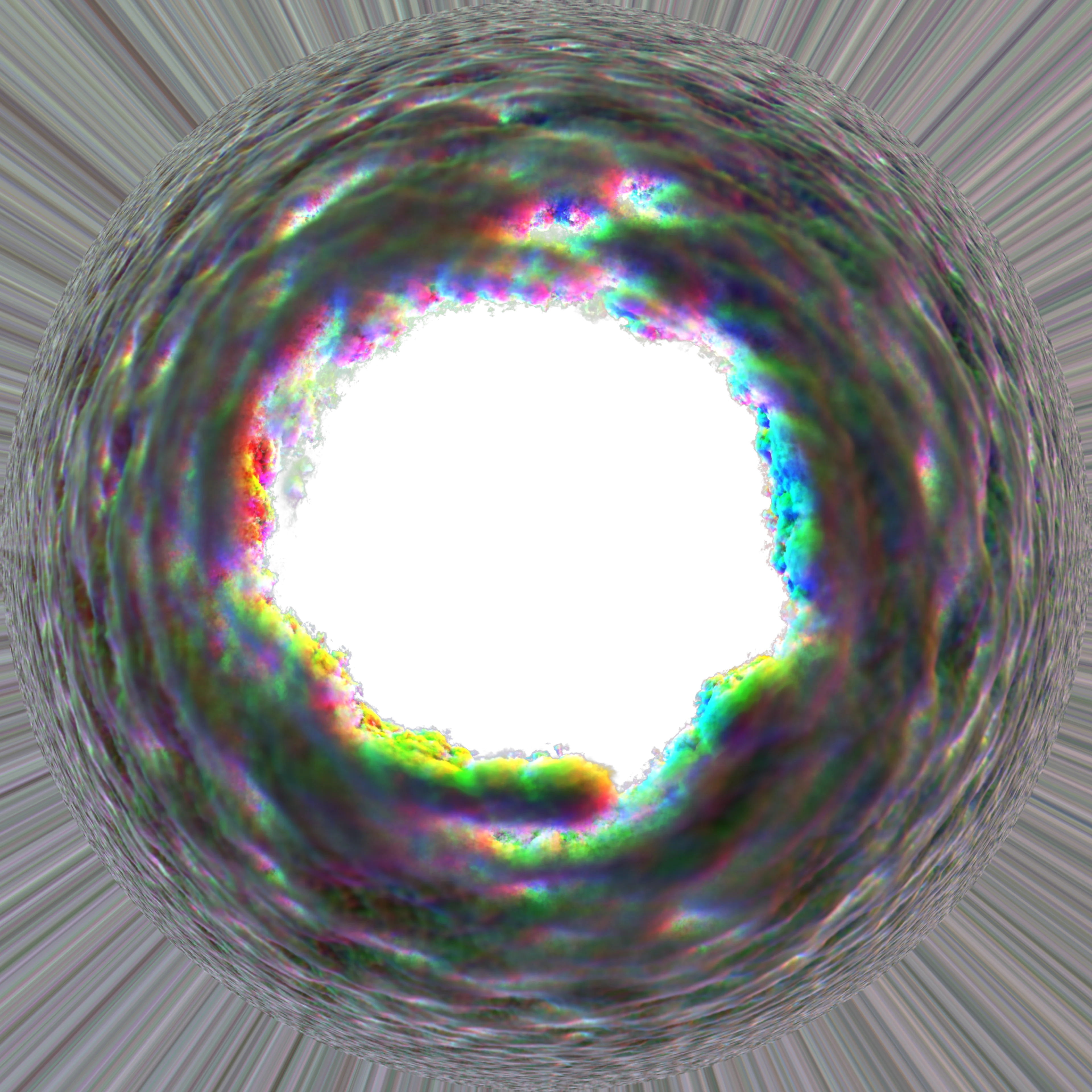 A baked representation of this radial cloud formation