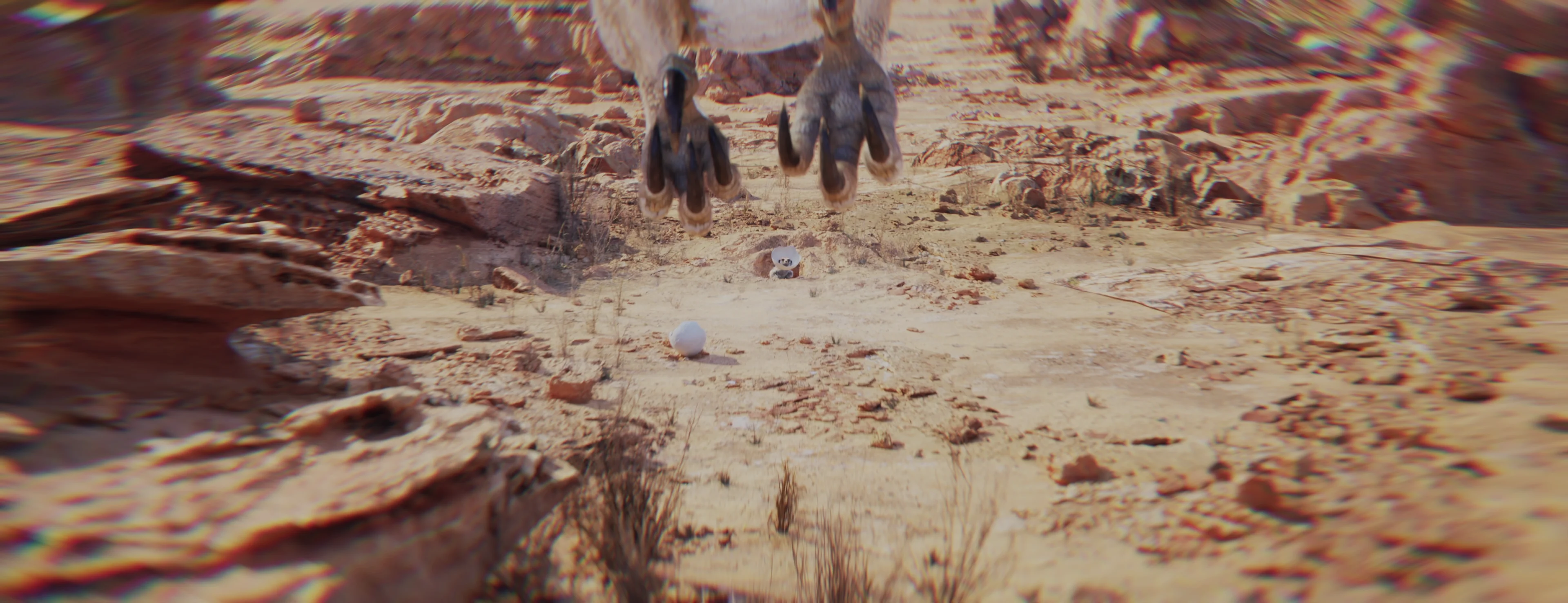 An eagle flies at a high rate of speed, attempting to pick up a meerkat with its talons